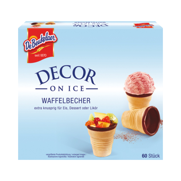DeBeukelaer Decor on Ice Waffelbecher, 60 Stueck, 230g